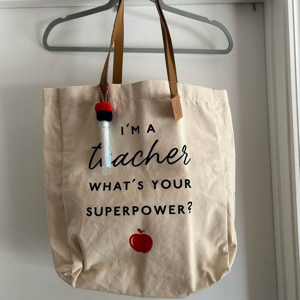 NWT Canvas Teacher Tote